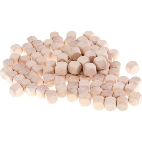 Pack of 100 Opaque Blank 6 Sided Dice Die 0.39inch for for Role Play MTG Game Parts