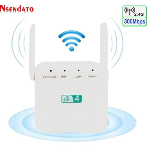 WiFi Amplifier 300Mbps Amplificador Wi-Fi Repeater Wifi Signal Cover Extender Repeater 2.4G Wireless Router With 2 Antennas