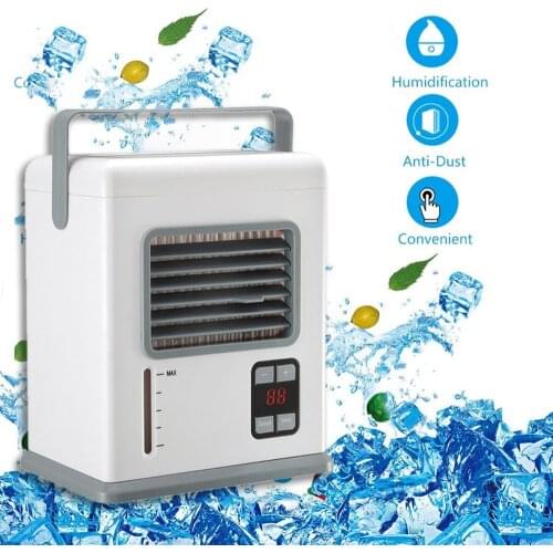 Humidify Fan Mini Air Conditioner Usb Portable Air Conditioner Personal Space Air Cooling Refrigeration Humidifier Fan#db4
