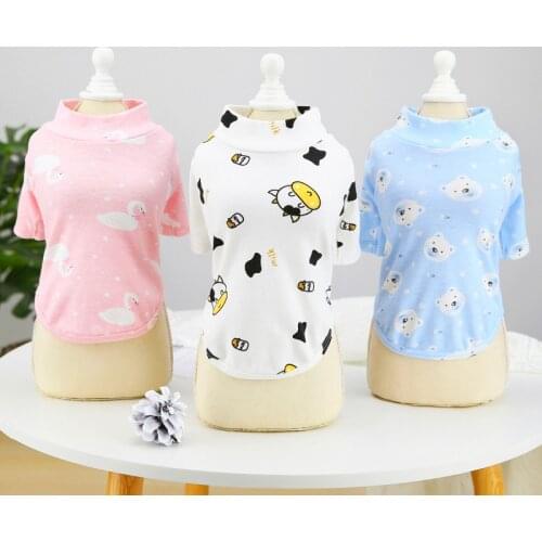 Spring Autumn Winter Dog Tee Shirt Doggie Puppy Cat Small Dog Clothes T-shirt Apparel Pajamas Yorkies Poodle Schnauzer Clothing