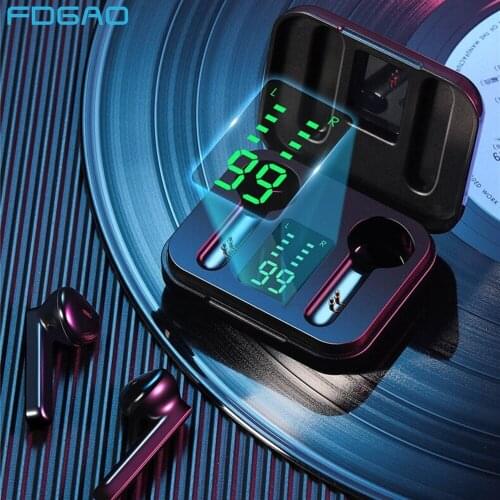 TWS Waterproof Wireless Headphones LED Display Stereo Bass Bluetooth 5.1 Earphone Touch Control Headset Sport Earbuds For Phone