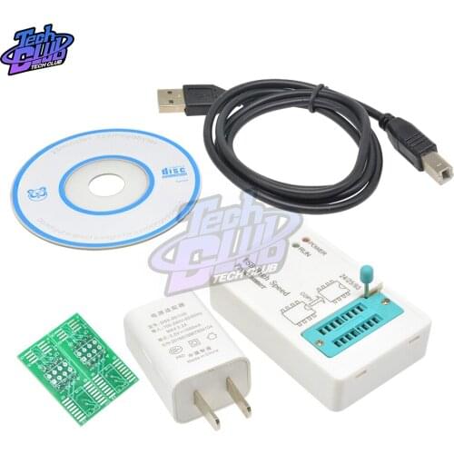 High-Speed USB SPI Programmer + IC Test Clips socke Support 24 25 93 EEPROM 25 Flash BIOS Chip