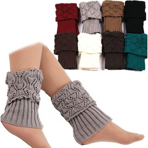 1 Pair Women Crochet Boot Cuffs Knit Toppers Boot Socks Winter Leg Warmers Calcetines Mujer