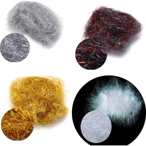 1 Bags Multi Color Fly Tying Material Hot Sale Synthetic Sparkle Dubbing Fiber Ice Dub for Nymph Scud Streamers