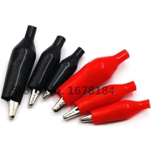 60pcs Alligator Clips 28mm 35mm 45mm Crocodile Clips 3 values x 20pcs(Red+Black Each 10pcs) Alligator Clips Kit