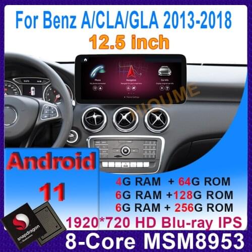 12.3" Android 10 Snapdragon 8Core 8+64G Car Multimedia Player GPS Stereo Radio for Benz A class W176 CLA C117 / X156 Auto Video
