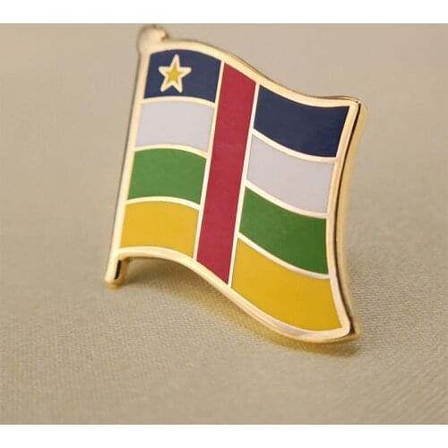 Soft Enamel Central African Republic Flag Lapel Pins