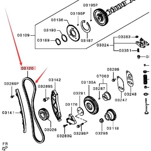 KOWZE TW 1140A081 Valve Timing Chain fit for Mitsubishi L200 Triton Strada Pajero Montero 2200D 2400D 4N15 4N14 2015-2019