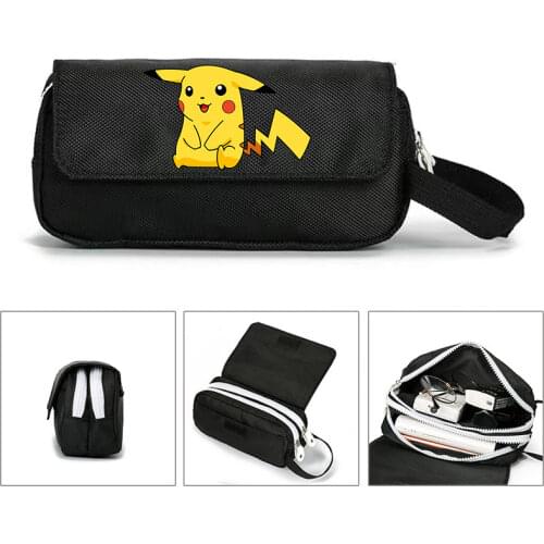 Pokemon Pikachu Pencil Case Anime Cartoon Pupils Stationery Box Cute School Supplies Pencil Bag