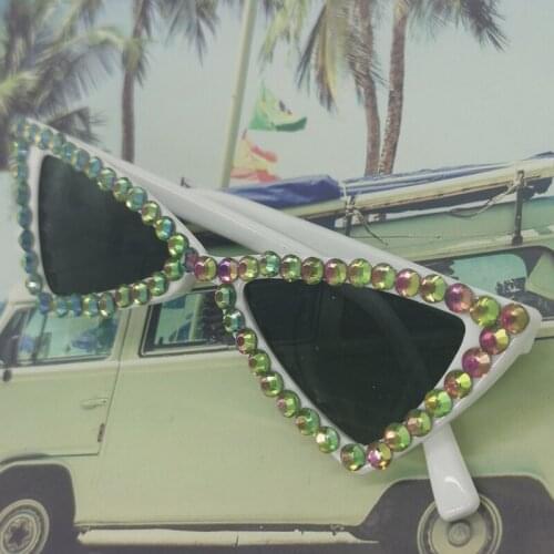 ZAOLIHU Colorful Diamond Baby Sunglasses Kids Cat Eye Eyeglasses 6 Colors Girls Shades Sun Glasses Vintage Gafas De Sol