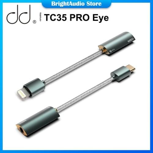 DD ddHIFI TC35 PRO Eye MQA USB DAC Cable AMP Type C/Lightning to 3.5mm Decoder with ES9281AC Pro chip DSD512 PCM 768kHz