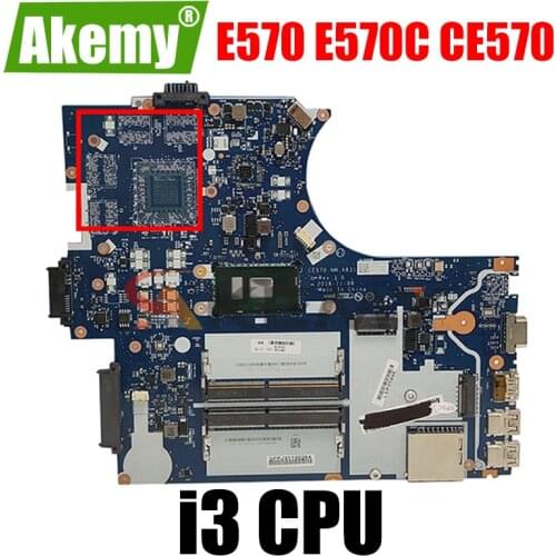 For Lenovo Thinkpad E570 E570C CE570 NM-A831 Laotop Mainboard NM-A831 Motherboard with i3 CPU DDR4 100% Fully Tested