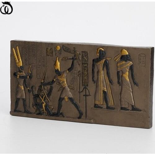 Egypt Archery Character Art Sculpture Wall Hanging Decoration Resin Craft Creativity Home Decor Living Room Birthday Gift R7254