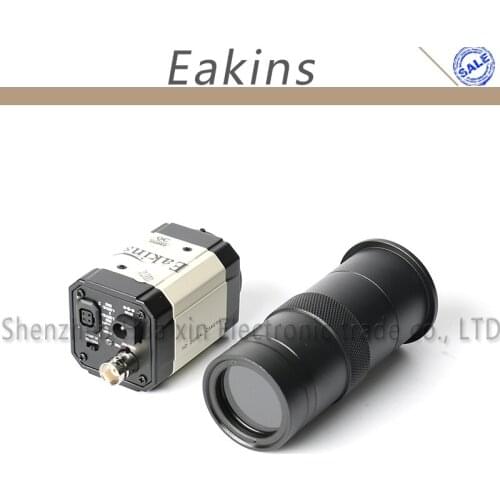 BNC Camera Mounting Electronic Digital Video Microscope Eyepiece 1000 Lines Industrial Camera+100X C-Mount Lens For SMD PCB