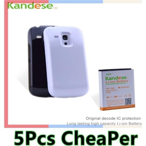 Hot sale Kandese Brand 5200mAh Extended Battery Rechargeable With Back Cover Case For Samsung Galaxy S3 mini i8190 Free Shipping