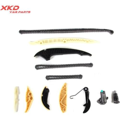12Pcs Timing Chain & Rail & Tensioner Repair Kit Fit For Golf G-TI MK7 Passat P-olo A4 Q5 TT