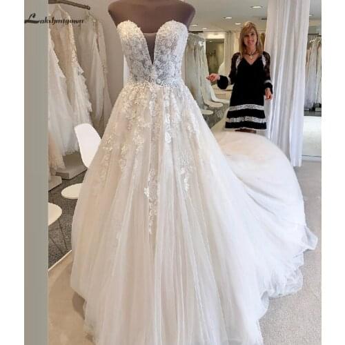 Lakshmigown Bohemian Vintage Lace Appliques Wedding Dresses Bridal Gowns Off Shoulder A Line Wedding Dress Robe De Mariee 2019