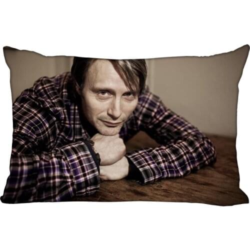 Mads Mikkelsen Pillowcase 45x35cm(One Side)Rectangle Zipper Pillow Case Bright Print For Wedding Decorative Pillowcase Cover