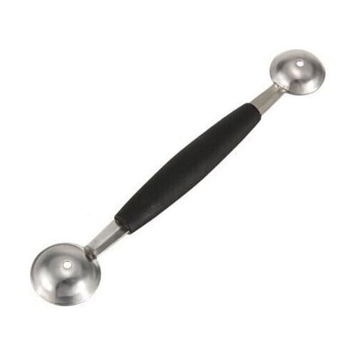 Fashion Hot Stalinless Steel Cook Dual Double Melon Baller Ice Cream Scoop Fruit Spoon