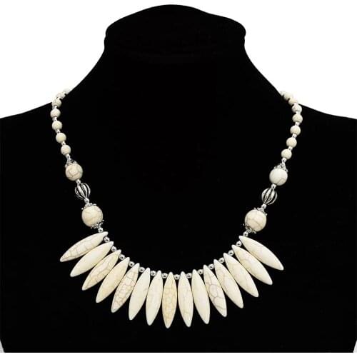 Fashion bohemian vintage beadea Pendant Necklace Light summer beach Necklace for Women Elegant wedding Gypsy Jewelry Gift