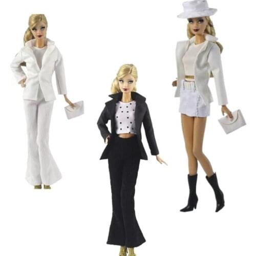Fashion Office Lady Suit 11.5" Doll Clothes for Barbie Accessories Outfits Work Wear Tank Coat Jacket Pants Skirt Dollhouse Toys