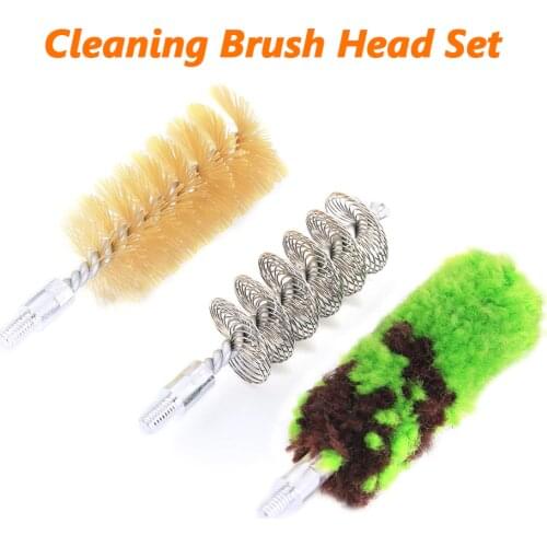 3Pcs/Set Gun Cleaning Brush Head Kit Clean Brush Tool Set for 12GA Shotgun Hunting Gun Accessories Professional Gun Cleaning Kit
