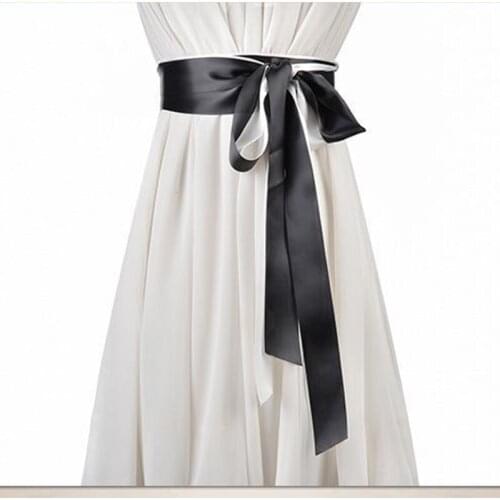 New minimalism waist accessories ribbon contrast color versatile decoration belt fashion party dress accessories