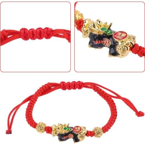 Charm Color Pixiu Change Temperature Kabbalah Red String Braided Mood Bracelets