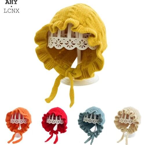 Autumn And Winter Cute Wool Knitted Infeant Hat Cotton Breathable Baby Hats Comfortable Childrens Caps For Babies For 6m-12m