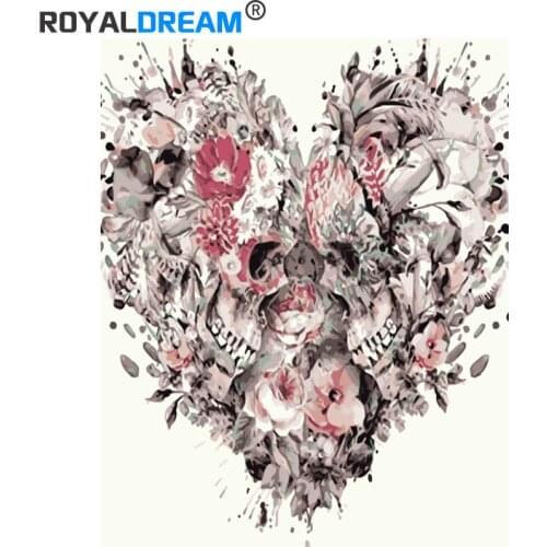 ROYALDREAM Watercolor flowers Painting By Numbers Handpainted Canvas Painting Home Wall Art Picture For Living Room Unique Gift