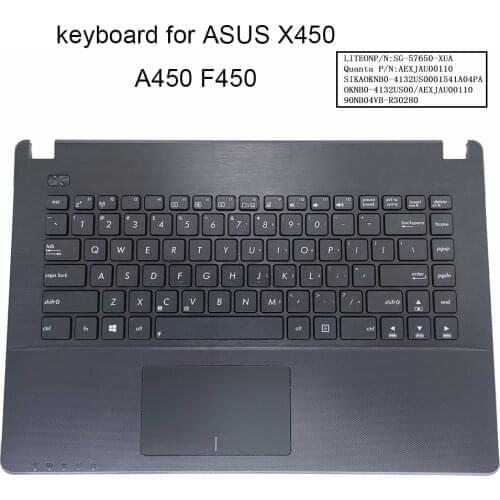 US UI English Laptop keyboard for ASUS X450 CA X450C X450CC X450CP X450L A450 X450VC X450V X450F keyboards Palmrest TouchPad New