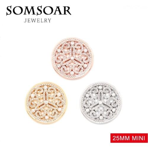 Somsoar Jewelry Deluxe 25MM Zinc Alloy Baroque Freedom Disc Coin Fit For 27MM My Coin Holder Frame Pendant 10pcs/lot