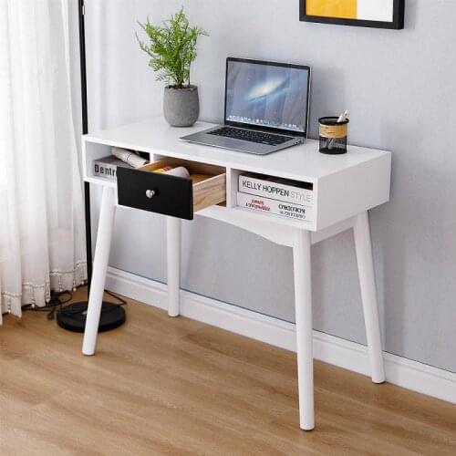 Modern Computer Desks Wood Laptop Desk Writing Table With Shelves Minimalist Home Office Desk Computer Table Home Furniture HWC