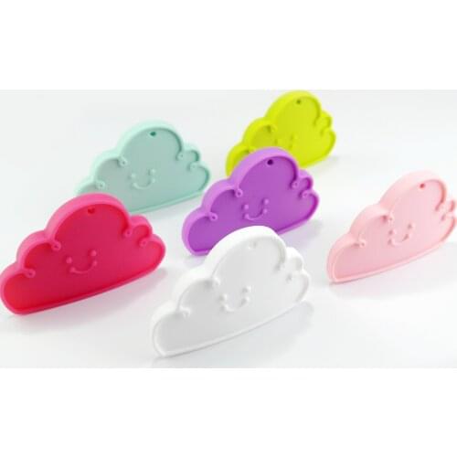 Sutoyuen Silicone Cloud Baby Teething dummy 10PCS BPA Free Diy Teether Chewable Pendant Necklace Bracelet Teething Toys for baby