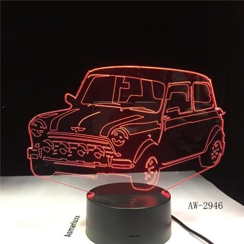SUV Car Vehicle Shape 3D Lamp 7 Colors Change LED Night Lamp Desk Table Decoration Novelty Gifts Cool Lights Dropship AW-2946