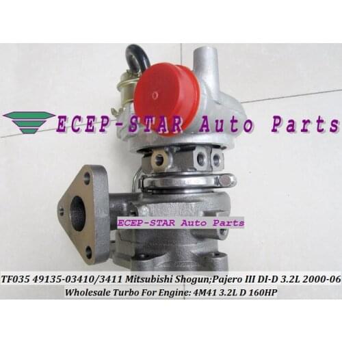 Free Ship TF035HL 49135-03410 49135-03411 Turbo TurboCharger For Mitsubishi Shogun Pajero III 2000- 4M41 3.2L Di-D 3200ccm 160HP