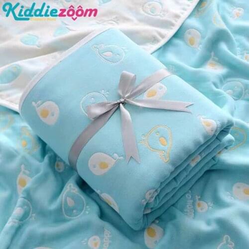 Unisex Baby Bath Towel Cartoon Animal Printing Kids Stuff Blanket Toddler Boy Girl Babies Blankets Child Beach Towels 110*110cm