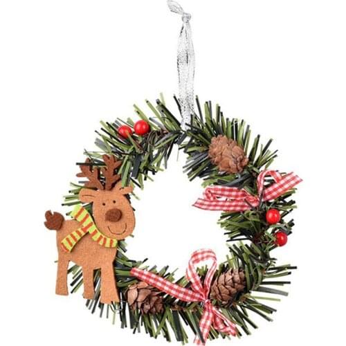 Wreath Christmas Pendant Unique Colorful Car Xmas Tree Drop Ornaments Decorations For Home Kids Toys Gift Premium Material
