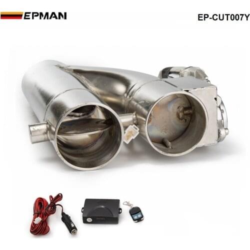 Patented Product 2"/2.25" / 2.5" / 3" Electric Exhaust Downpipe Cutout E-Cut Out Dual-Valve Controller Remote Kit EP-CUT007Y