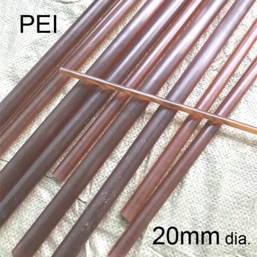 20mm diameter PEI round bar PEI Round rod amber colour PEI Polyetherimide Stick Ultem