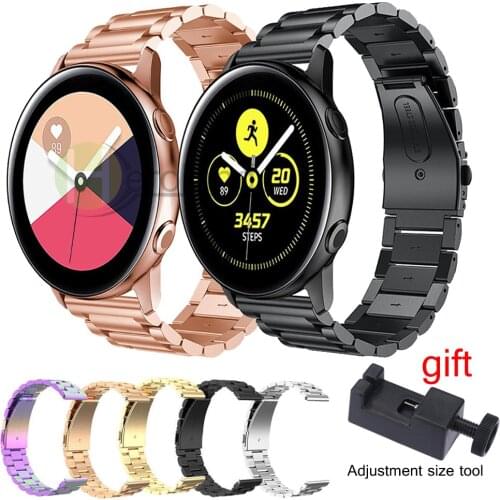 Strap For Samsung Galaxy Watch active 2 44mm 40mm / Huawei GT 2 Stainless Steel 22 20mm WatchBand For Amazfit GTR 47mm /42mm