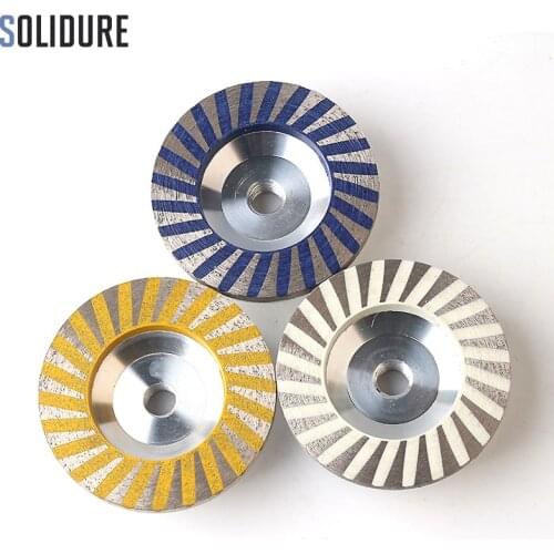 4 inch 3pcs/set resin filled aluminum diamond cup wheels turbo grinding Aluminum backer for grinding stone,concrete and tiles