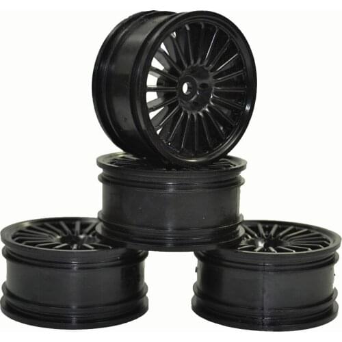 4PCS RC 1/10 Hard Plastic Wheel Rims for RC HSP HPI Kyosho Tamiya 1:10 On-Road RC Car 4PCS