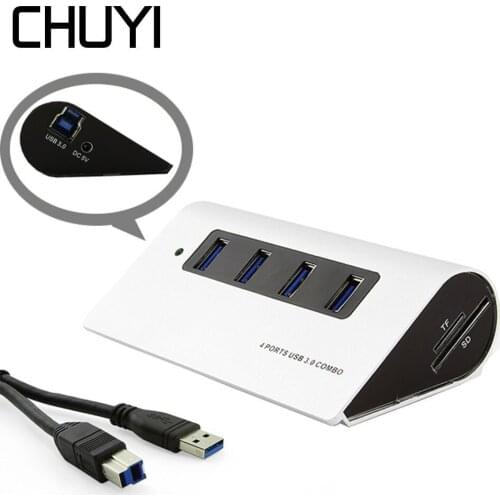 6 In 1 Multi USB 3.0 Hub 4 Ports USB Splitter Adapter With TF/SD Card Reader charging port For Laptop Desktop PC macbook pro