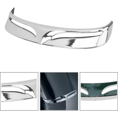 Motorcycle Accessories Chrome Rear Mud Flap Trailing Edge Cover Fender Trim ABS Tip For Harley 2007-2016 FLSTF Softail Fatboy