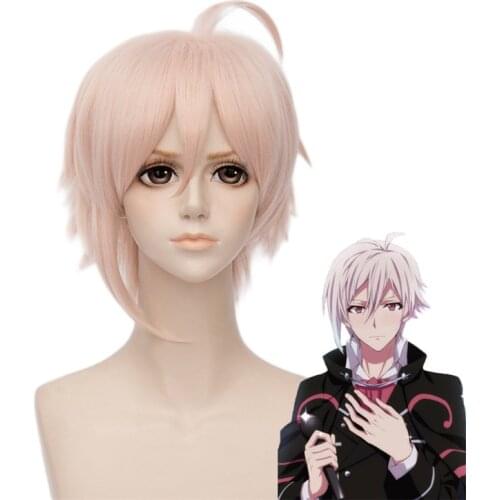 Anime Idolish7 TEN KUJO TENN Wigs Costume Party Heat Resistant Synthetic Hair Light Pink Cosplay Wig+ Wig Cap