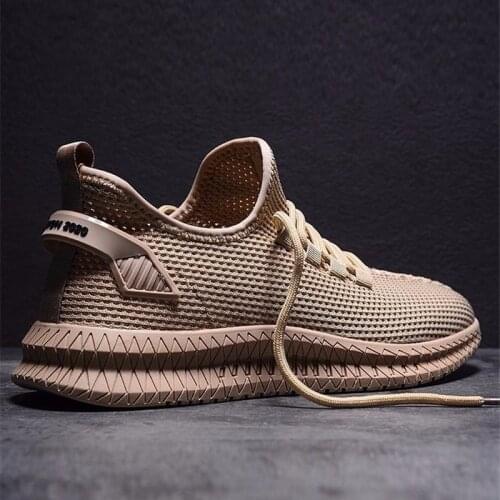 Mens Thick-Soled Hollow Comfort Breathable Cloth Running Sneakers Shoes Mens New Trend Sports Casual Comfortable Light Shoes