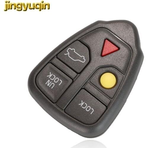 Jingyuqin Remote Car Key Shell For Volvo Volvo XC70 XC90 V50 V70 S60 S80 C30 5 Buttons Smart Keyless Case Fob