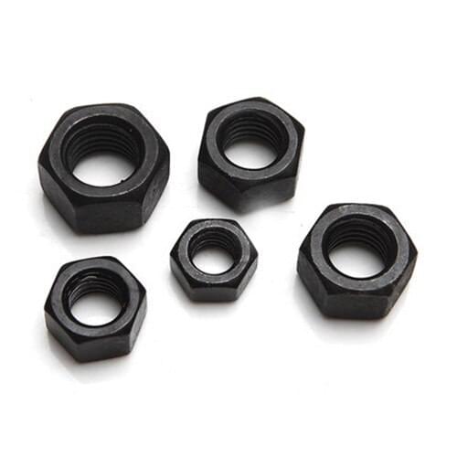 M6 M8 M10 M12 M14 M16 M18 M20 High Strength Hex nut hexagon nuts bolt screw cap BLACK 12.9G