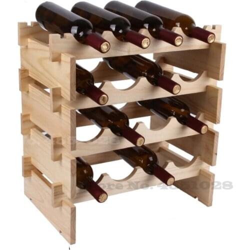 Fashionable and Creative Wine Rack Solid Wood Multi-layer Wines Storage Floor-mounted Stackable Environmental Protection Wine